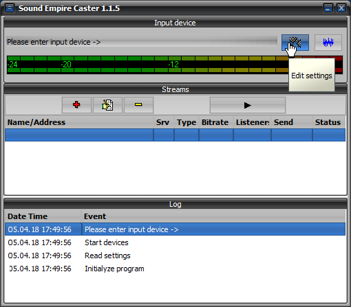 Add Input device